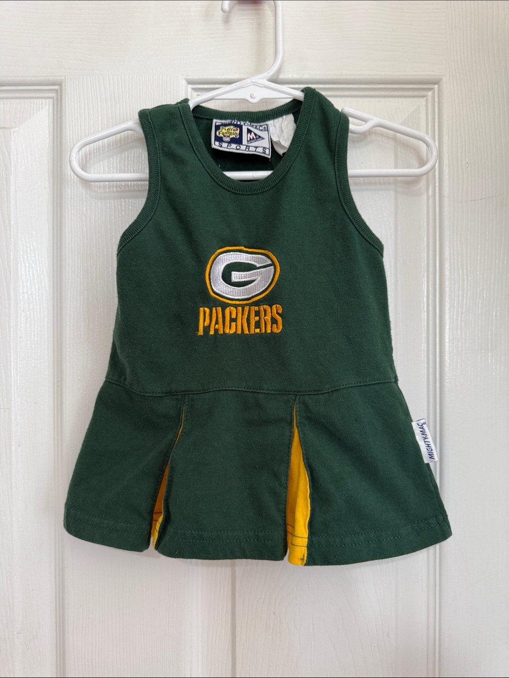 Vintage Mighty Mac Green Bay Packers Baby Cheer Outfit